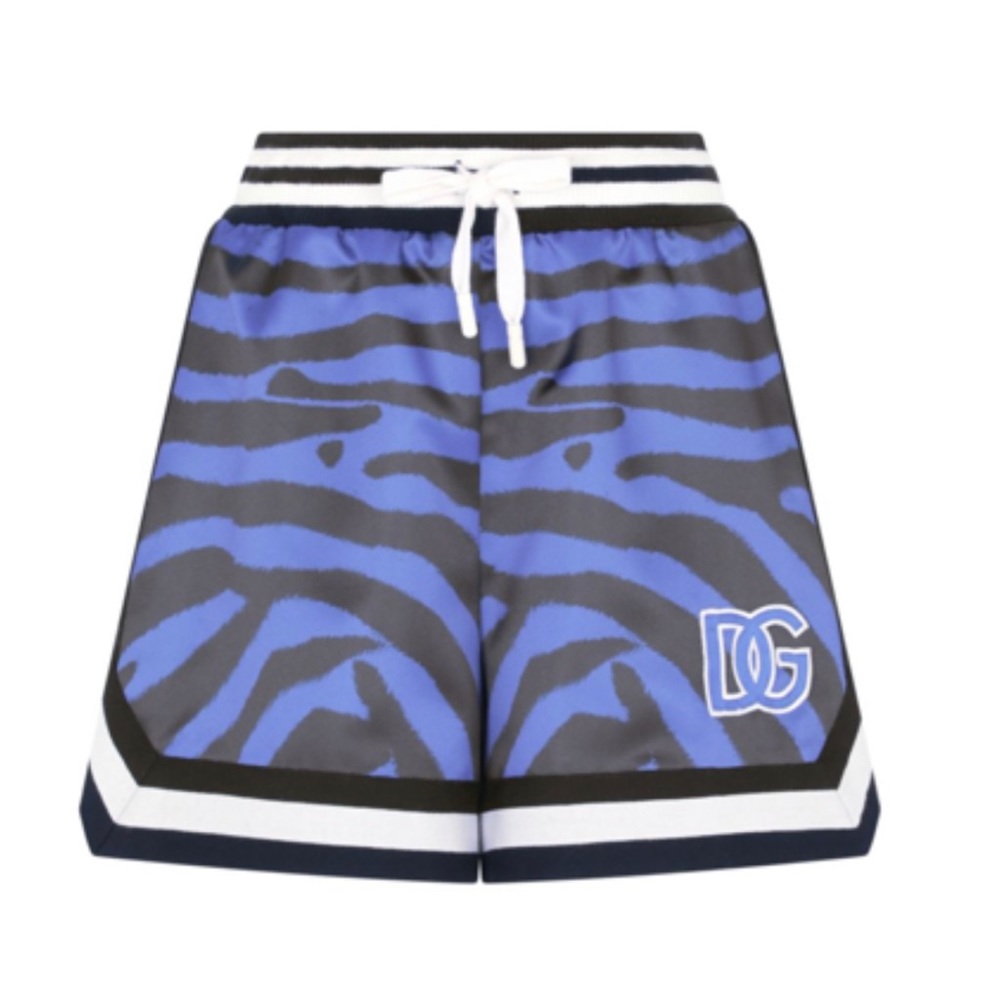 NWT Dolce & Gabanna Blue Zebra Print Shorts 46 $825